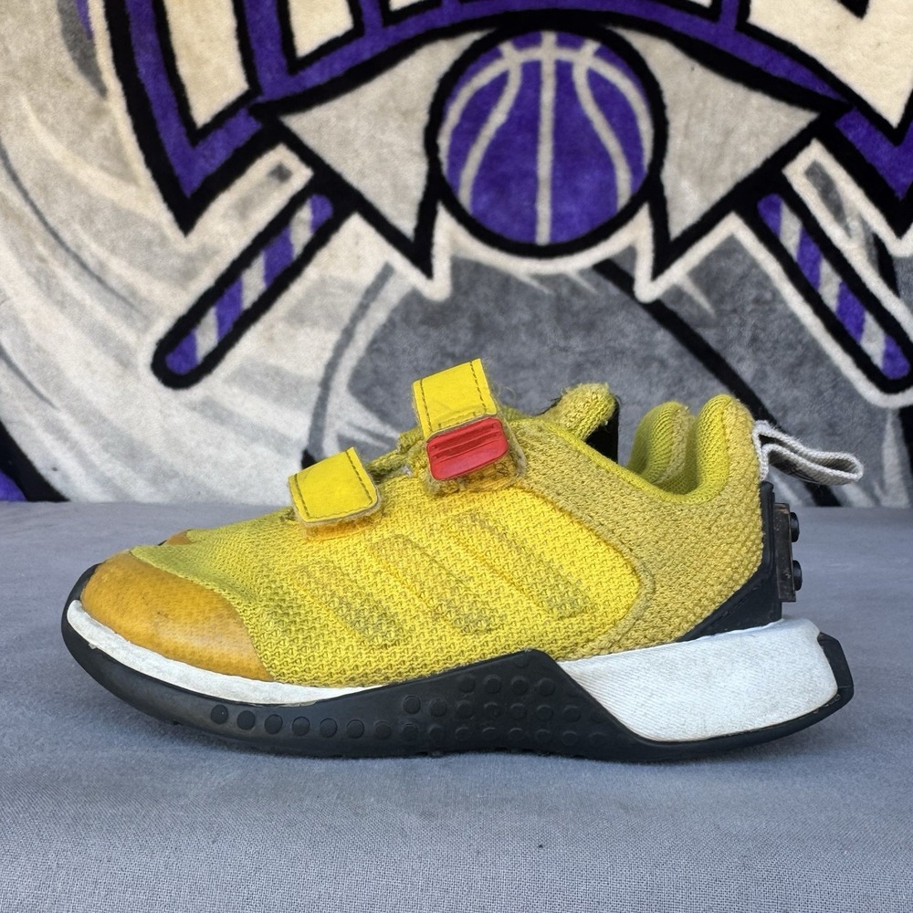 Size 9.5k - Adidas x Lego Collab, Sport Pro Kids Athletic Sneakers Yellow GW8092